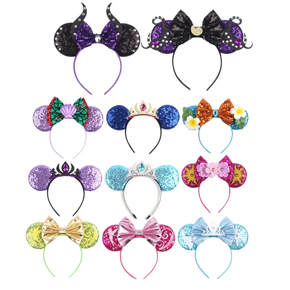 Блестящая головная повязка с ушками