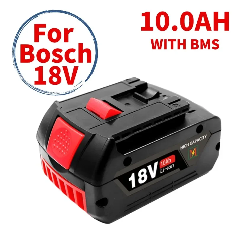 

18V 10.0A Rechargeable Li-ion Battery For Bosch 18V Power tool Backup 10000mah Portable Replacement BAT609 Indicator light