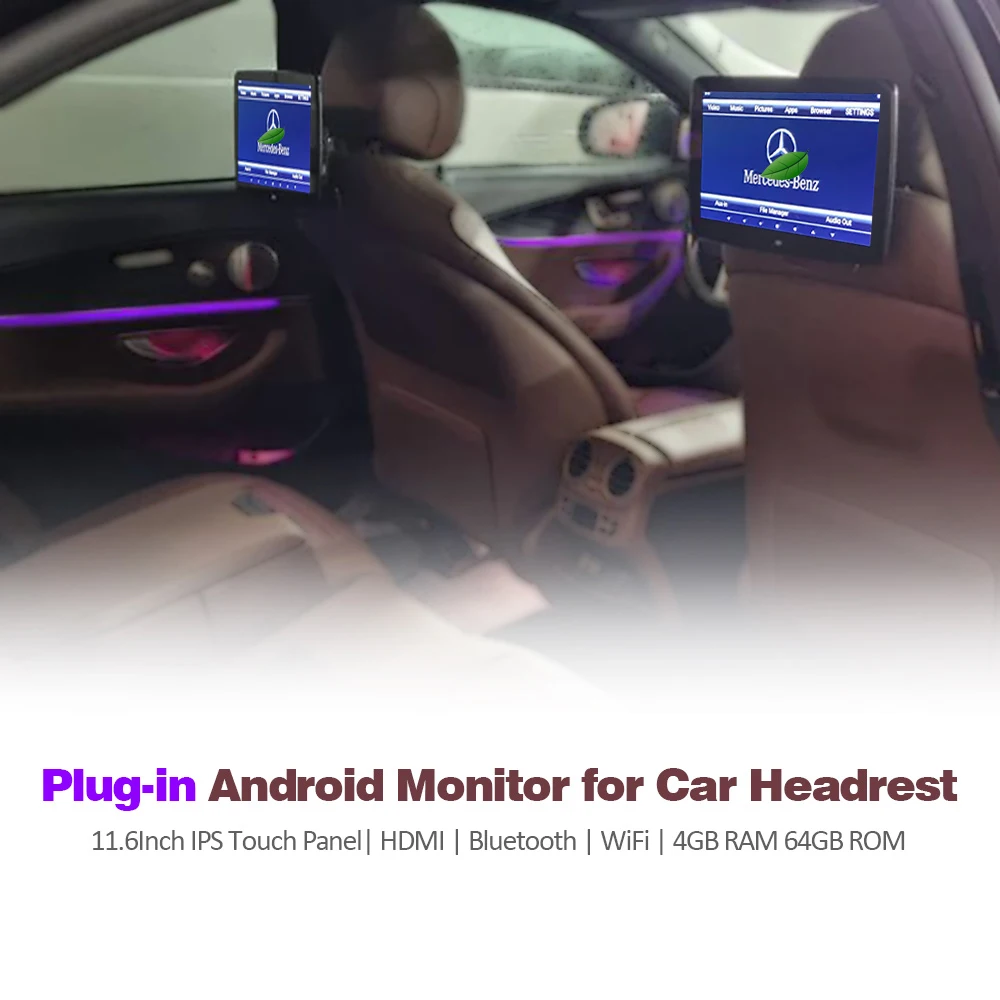 PluginAndroidHeadrestCarMonitorForMercedesBenzCarTVScreen