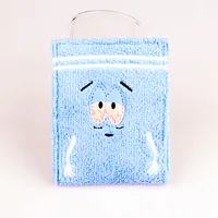 Towel cloth embroidered anime fashion wallet, designer personalized ID card holder - Image 5