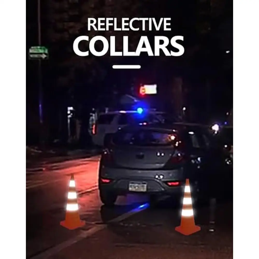 36'' Collapsible Orange Traffic Cones 4 Pack with Reflective Strip Road Safety and Parking