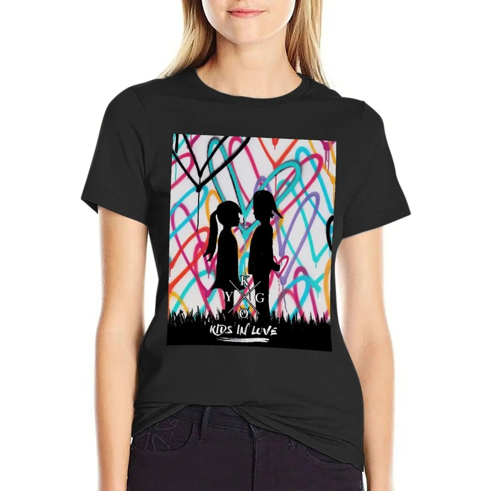 

music kids Kygo Love in T-Shirt vintage clothes Short sleeve tee oversized Women's tee shirt
