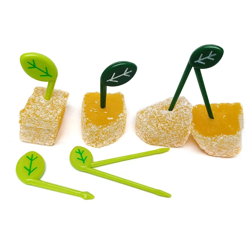 Fruit Fork Food Toothpicks Food Picks 10pcs/Set Toothpick Leaves Fruit Fork Picks