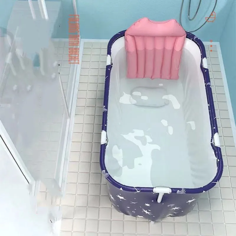 Folding Heating Bathtub Folding and Heating Bathing Bucket for Adults Household Sitting Bathtub Full Body Bathtub