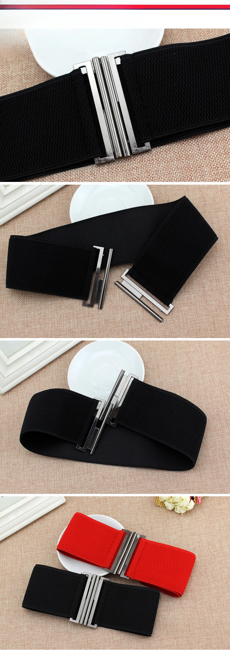 Abito da donna alla moda, ampio e stretto con bottoni, cintura elastica versatile per quattro stagioni. Cintura decorativa da donna_voghion.com