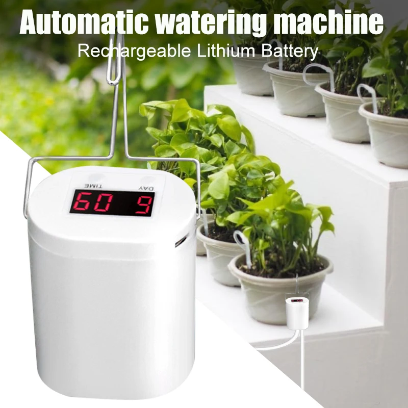 

2/4/8 Head Garden Automatic Watering Machine Drip Irrigation Timer Device Pump Flowers Plant Sprinkler Garden Tool For Household