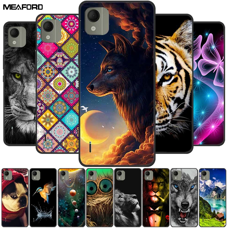 Per Nokia C110 Cover C 110 Wolf Lion Custodia Morbida In Silicone Tpu Per Nokia C110 Nokiac110 Cover Posteriore Custodia Protettiva Per Animali