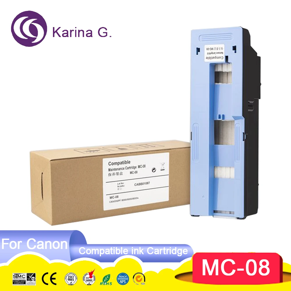 Mc-08 Mc 08 Mc08 Scatola Di Manutenzione Dell'Inchiostro Compatibile Serbatoio Dell'Inchiostro Per Stampante Canon Ipf8000/9000/8000S/9000S/ 8010S/901