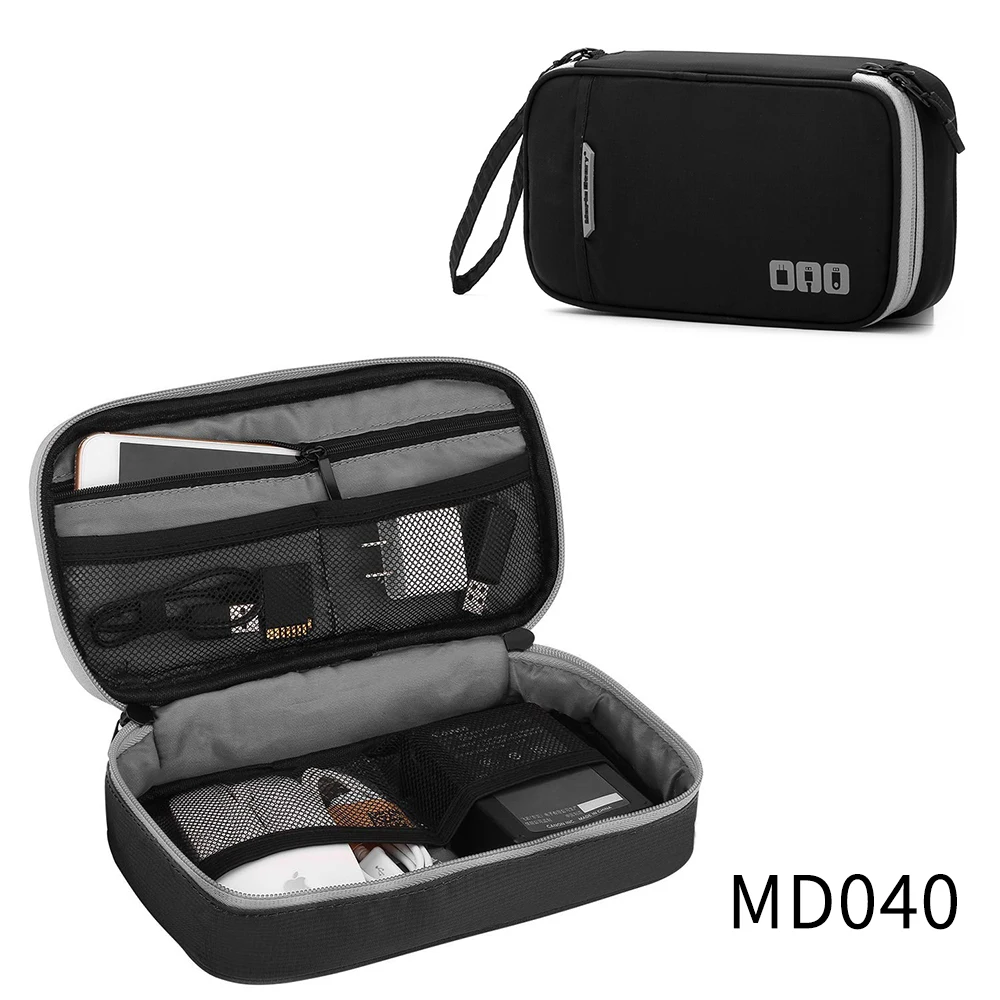 Travel Essentials Cable Organizer Bag - Small Charging Cord Storage, Charger, Ca