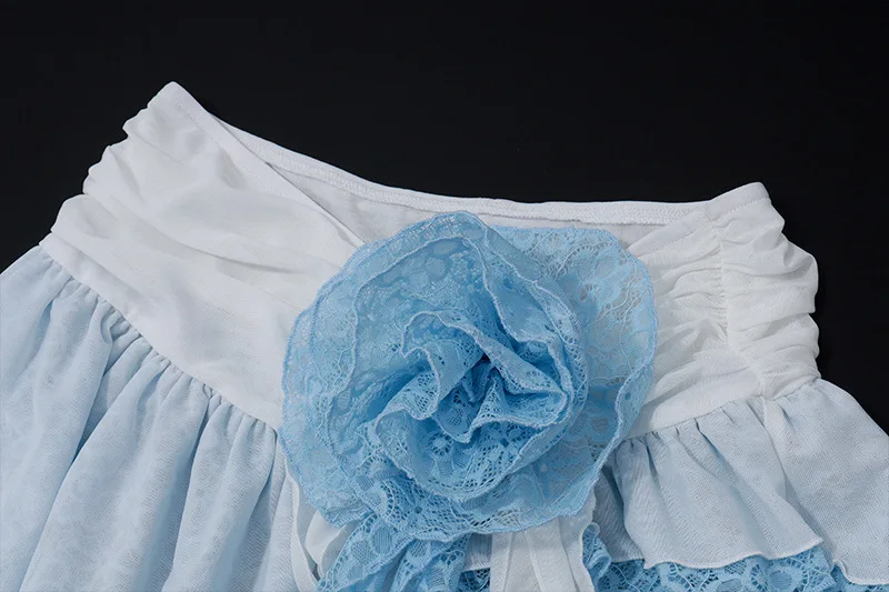 Minifaldas de encaje con flores para mujer, faldas asimétricas con volantes, ajustadas y drapeadas, estilo urbano Y2K, sexys