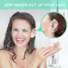 Disposable Ear Covers For Shower, Waterproof Plastic Ear Shower Caps, Ear Protectors for Hair Dye, Hair Dryer, Bathing 4