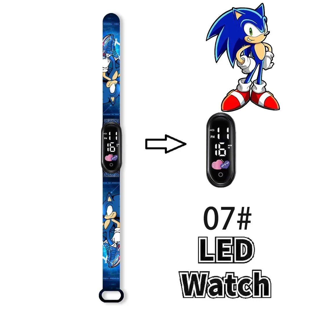 Kids Touch Control LED Watch with Silicone Strap - Waterproof Sport Wristwatch