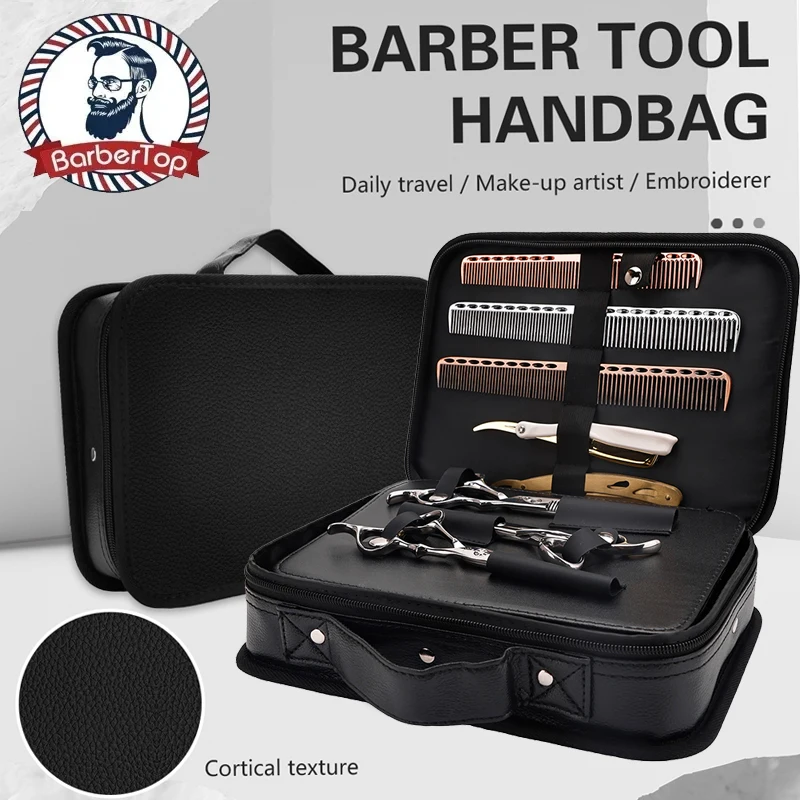 BarbertopScissorsBagTravelHairdressingAccessoriesWaterproofPU