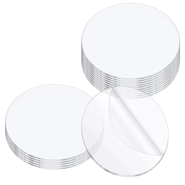 25/50PCS Clear Acrylic Circles Blanks Acrylic Discs Transparent Plexiglass  Disk Round Acrylic Sheet for DIY Projects and Crafts - AliExpress