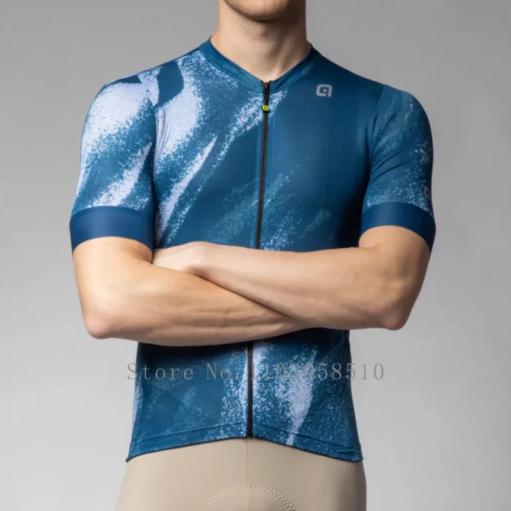 Men's Cycling Jersey Summer Anti-UV MTB Shirt with 3 Pockets Outdoor Sports Apparel Breathable Bicycle Clothing MTB Shirt Sports 2