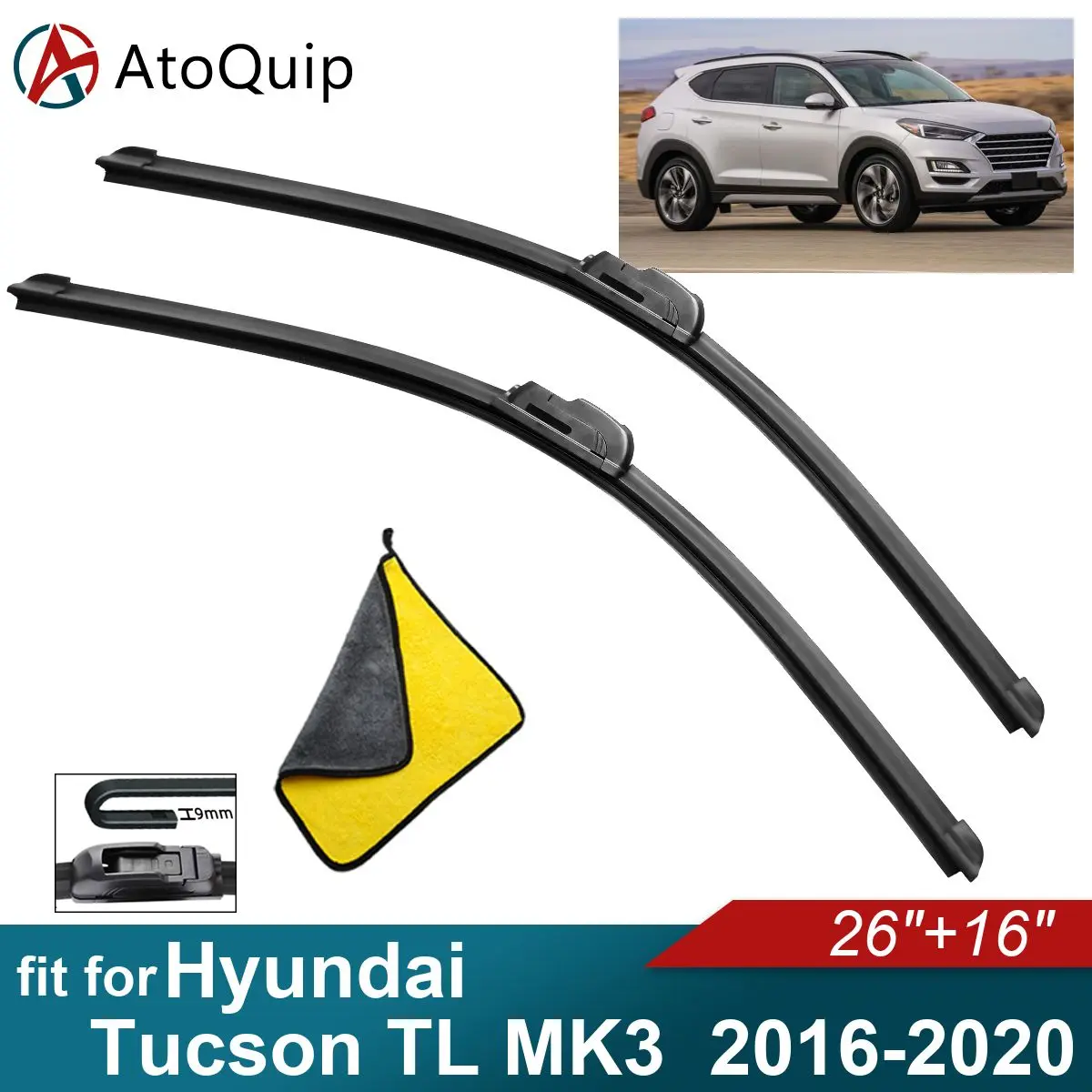 

Car Windshield Wiper Blades Fit For Hyundai Tucson TL MK3 Wiper Blades Soft Rubber Auto Front Windscreen