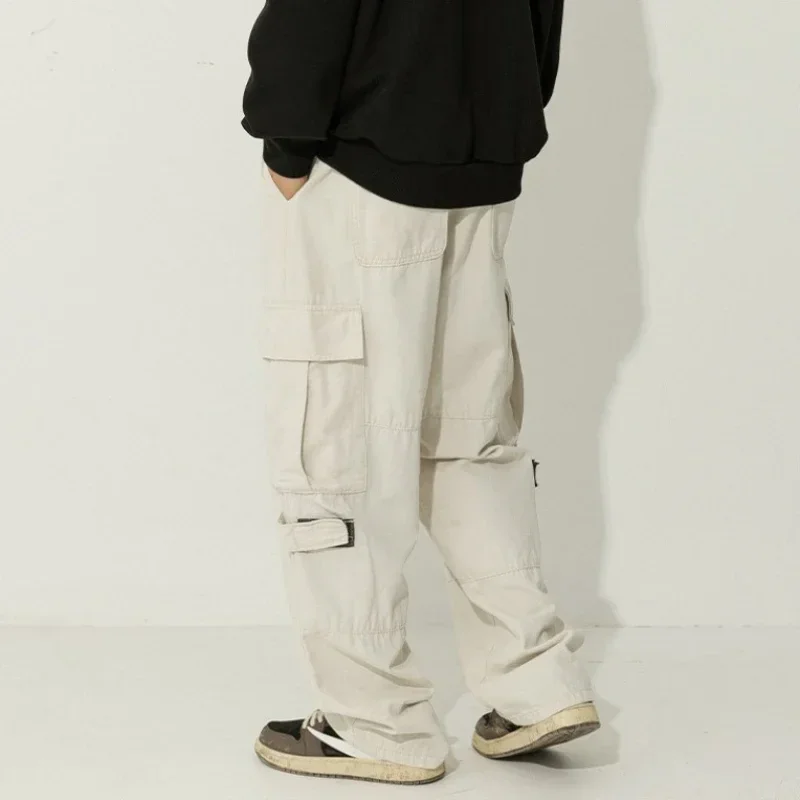 New Japanese Style Retro High Street Casual Pants Men's Spring and Fall Loose Versatile Cotton Design Sense Overalls Trend Pants