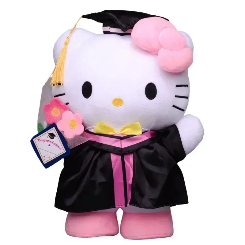 בובת פלאש של Sanrio Anime Plush My Melody Kuromi Hello Kitty בעלת כרית רכה ומתוקה לסיום לימודים ומתנות לסיום לימודים