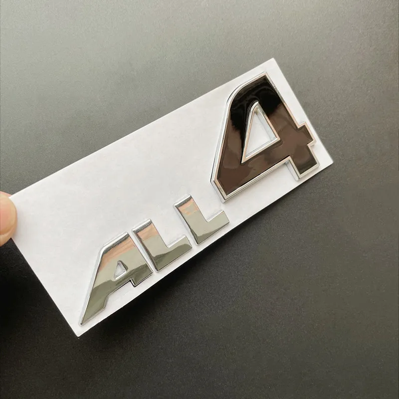 3D Metal Black and Red ALL 4 Car Emblem Badge Sticker Accessories