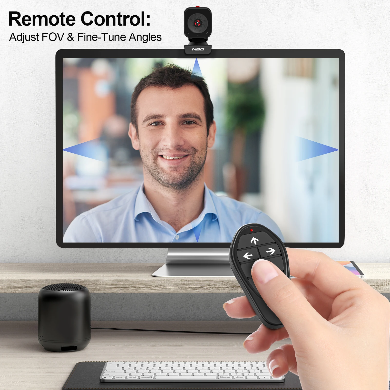 Digital Zoom Autofocus Noise Reduction Remote Control App Control Angle View Photography Video Privacy Cover Webcam