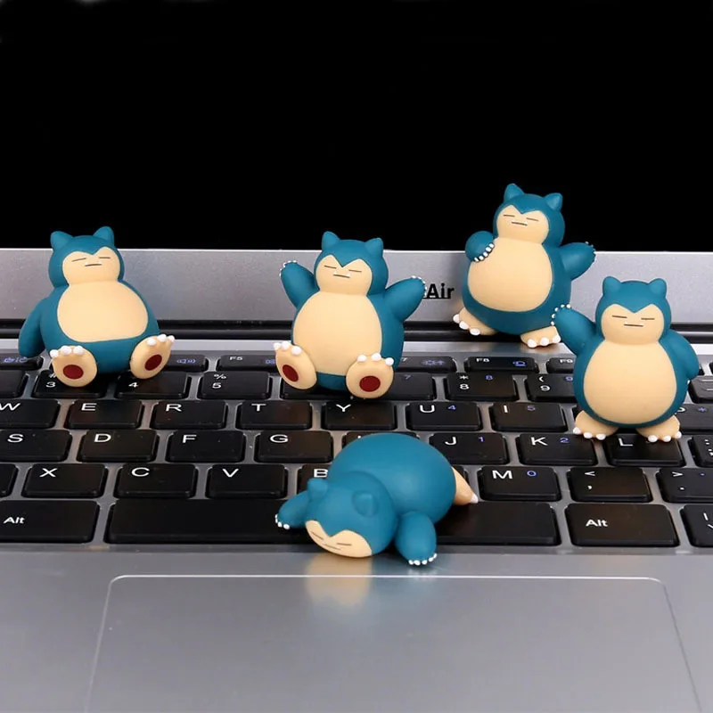 

5pcs/Set Snorlax Doll Cute Anime Figures Pocket Monster Model Cake Decoration Cartoon Collection Kids Birthday Christmas Gifts