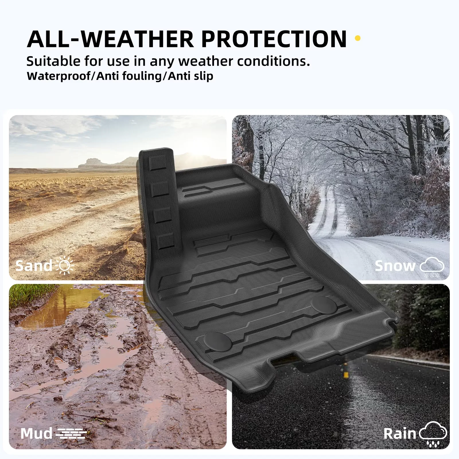 TPE 3D Car Floor Mats Cargo Liner Trunk Pad for Chevrolet Chevy Bolt EUV Left Hand Drive