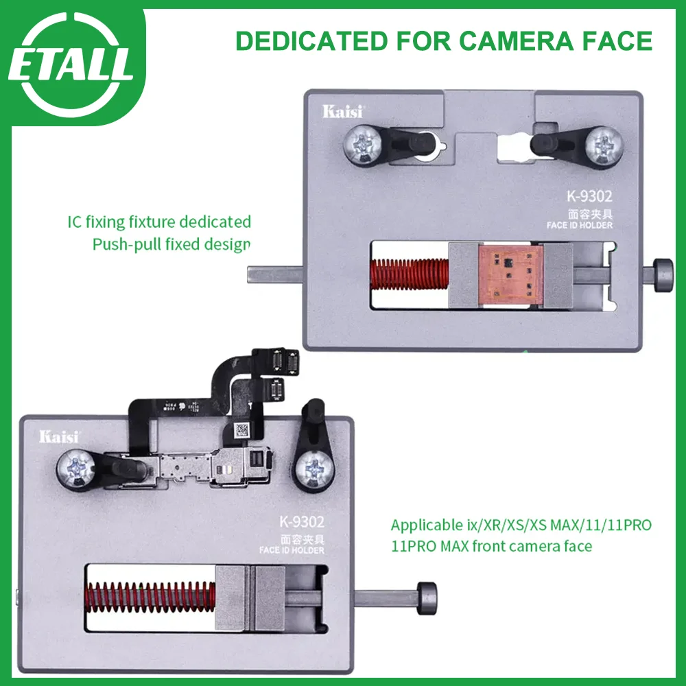 

Kaisi 9302 Face ID Holder Universal Dot Matrix Repair Fixture for X XS XSMAX 11 11pro Max Face ID Front Camera Repair Holder