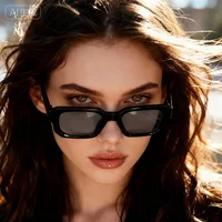 Lunettes de soleil vintage à monture rectangulaire pour femmes, 2/3 pièces, design de marque de luxe rétro, verres UV400, lunettes de soleil pour hommes 5