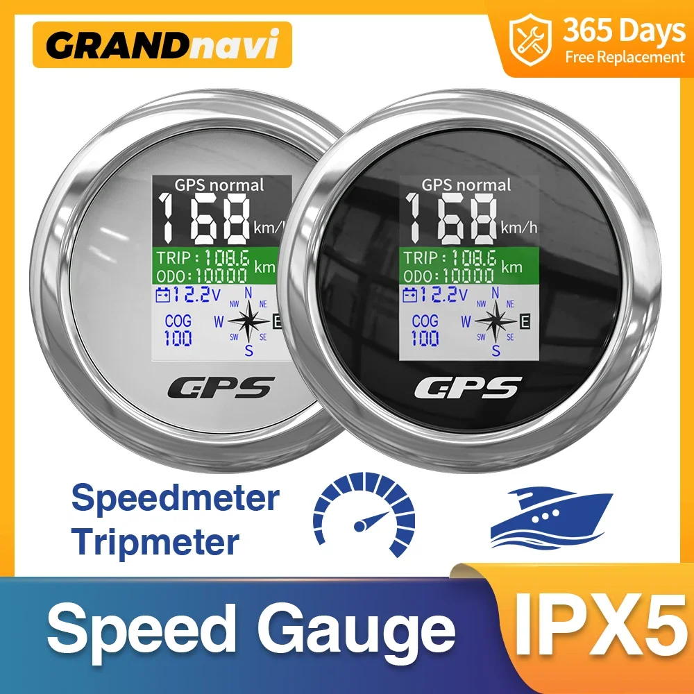 Marine Boat Car GPS Speedometer Digital With GPS Antenna for Motor Yacht TFT Screen Waterproof Odometer Adjustable Trip ODO COG bike gps computer,marine ais transceiver