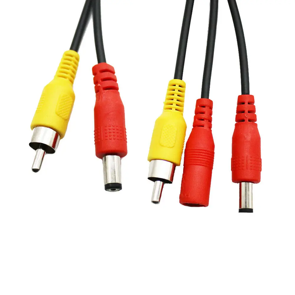 6 M/10M/15M car video RCA extension cable 2-in-1 for backup camera line