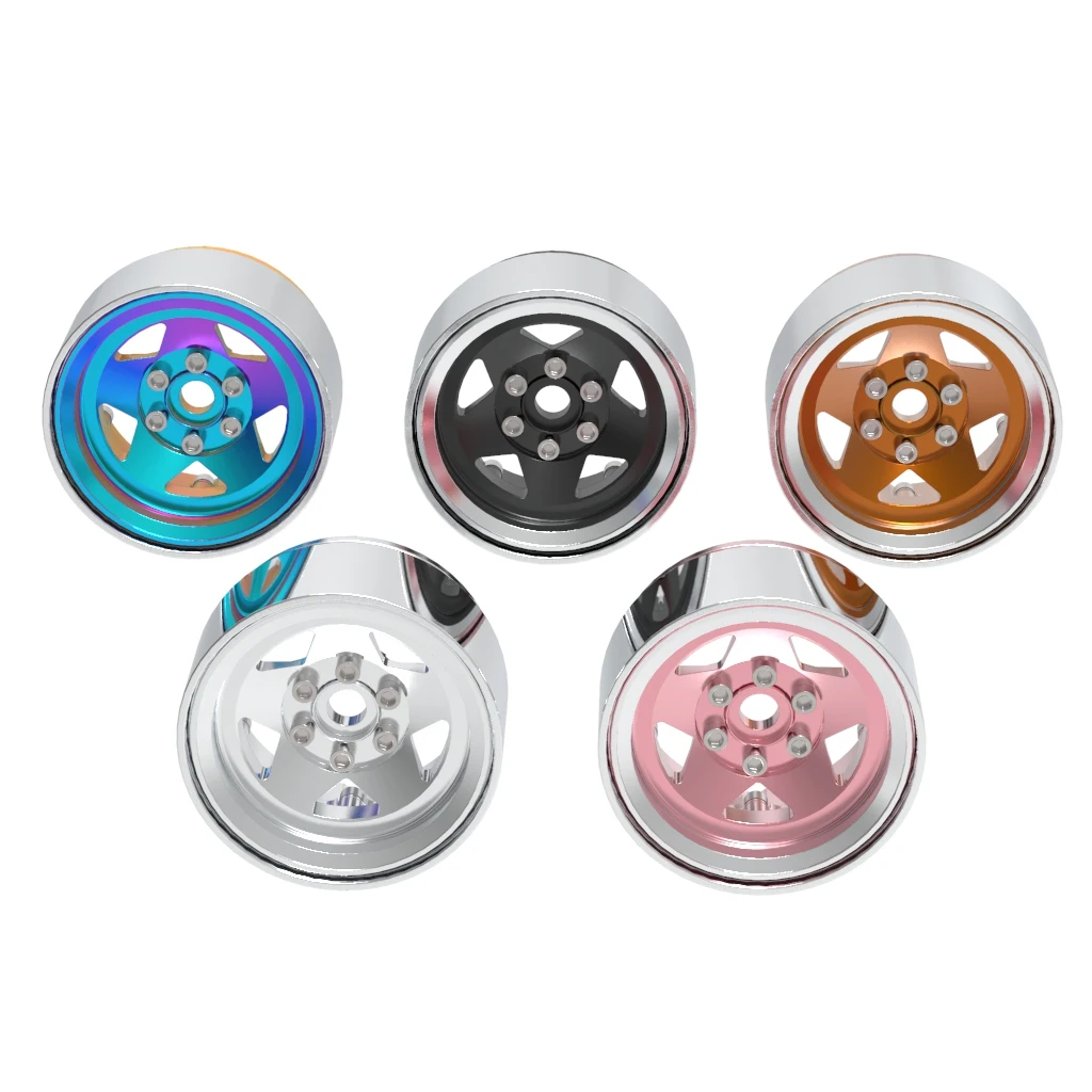 thumbnail image 2 of Tough 1.9" Aluminum Beadlock RC Wheels - 4-Pack For Axial SCX10, TRX4 Crawlers & More 2 of 13