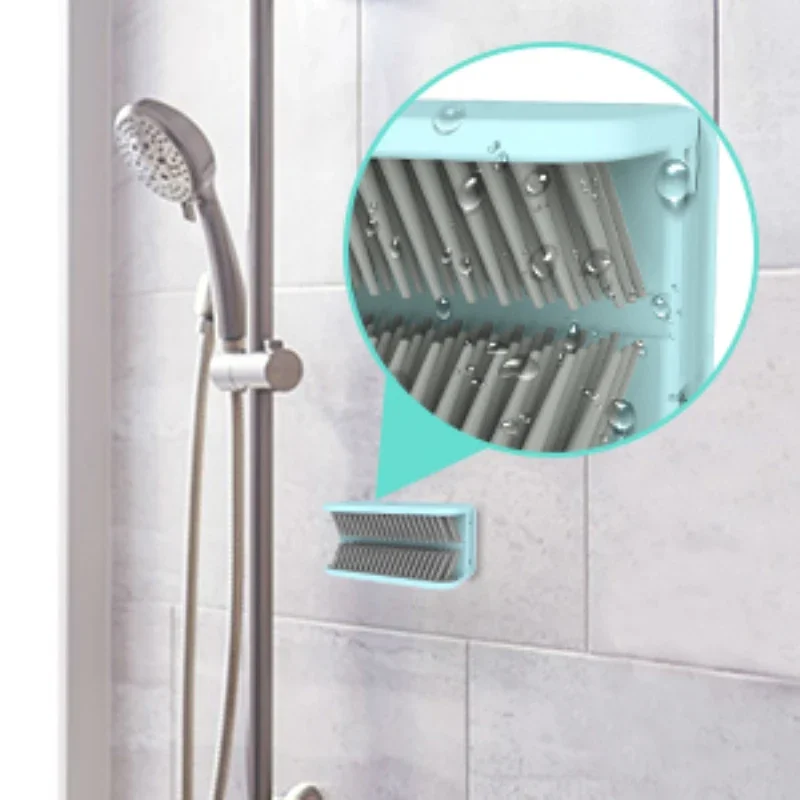 Home Reusable Silicone Shower Hair Catcher Wall Mounted Hair Stopper Hair Collector For Sink Bathtub Bathroom Hair Stoppers 3