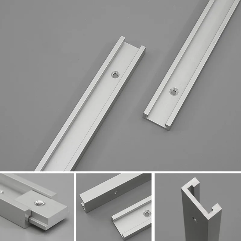 Aluminium Alloy T-track Slot Miter Track Jig Fixture 30/40/50cm Woodworking Chute Rail Fixture Slot Slide Limit Table Saw