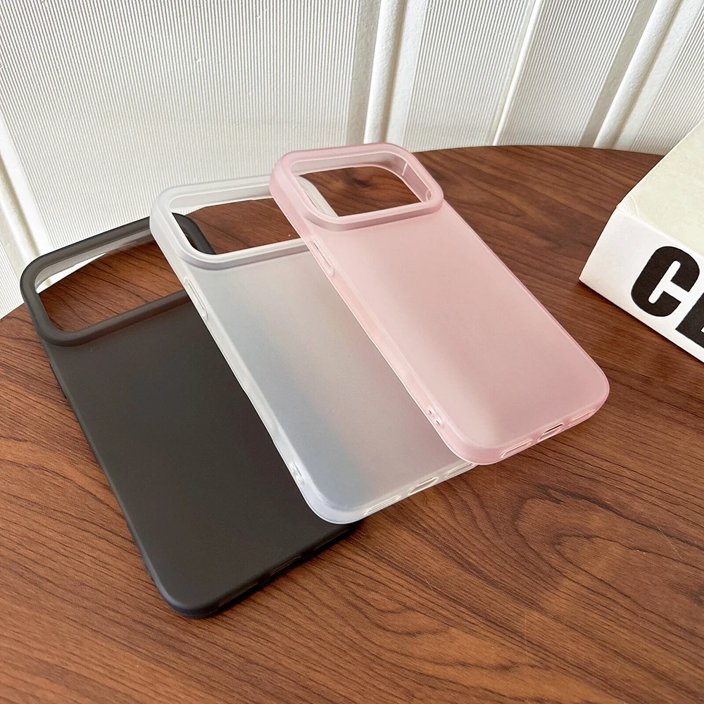 Luxury Transparent Candy Color Case For iPhone Air 17 16 15 14 13 12 Pro Max Plus 16E Clear Matte Silicone Soft Cover Shell 16+ 5