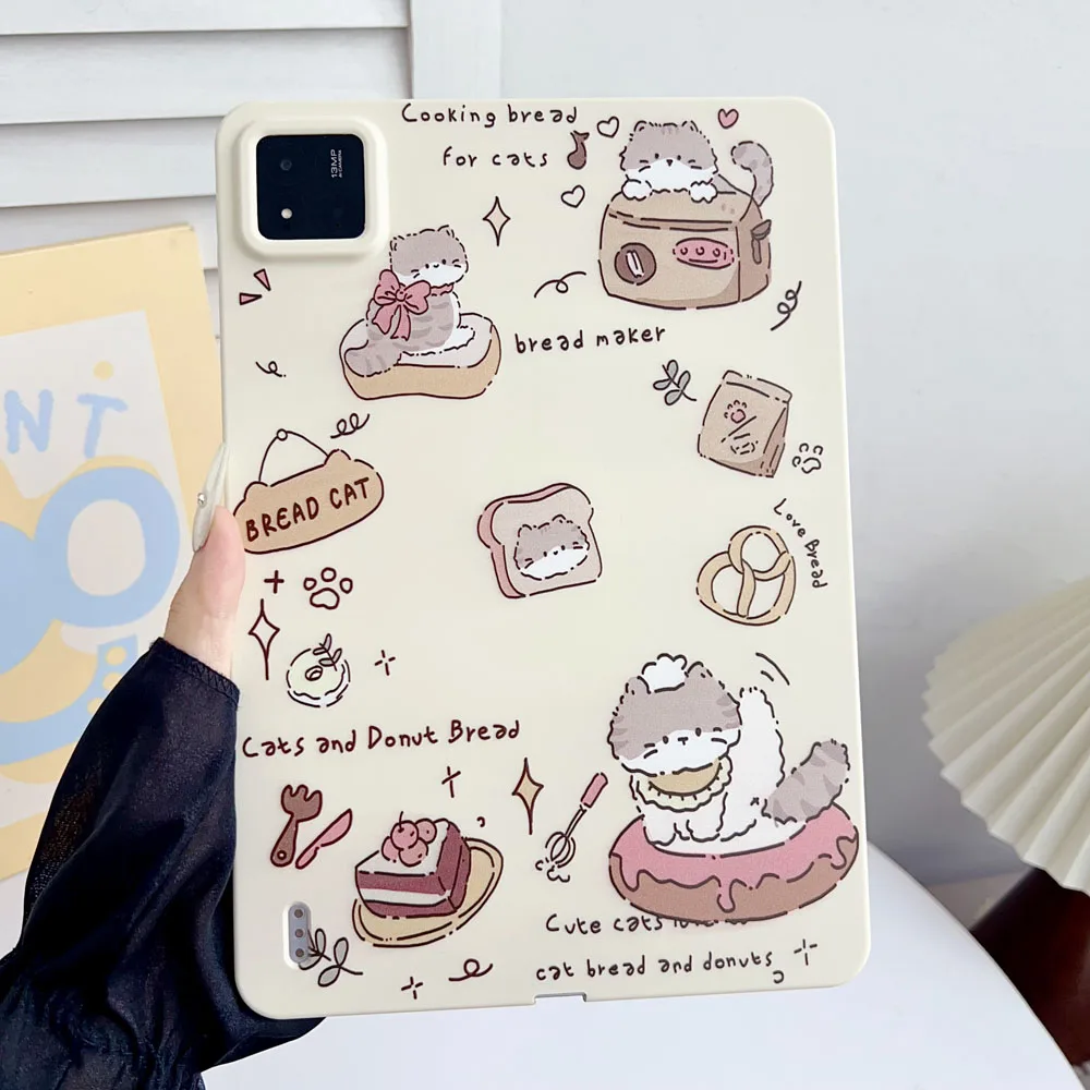 Vibrant Cartoon Printed Soft TPU Shockproof Tablet Case - Universal Protective Cover