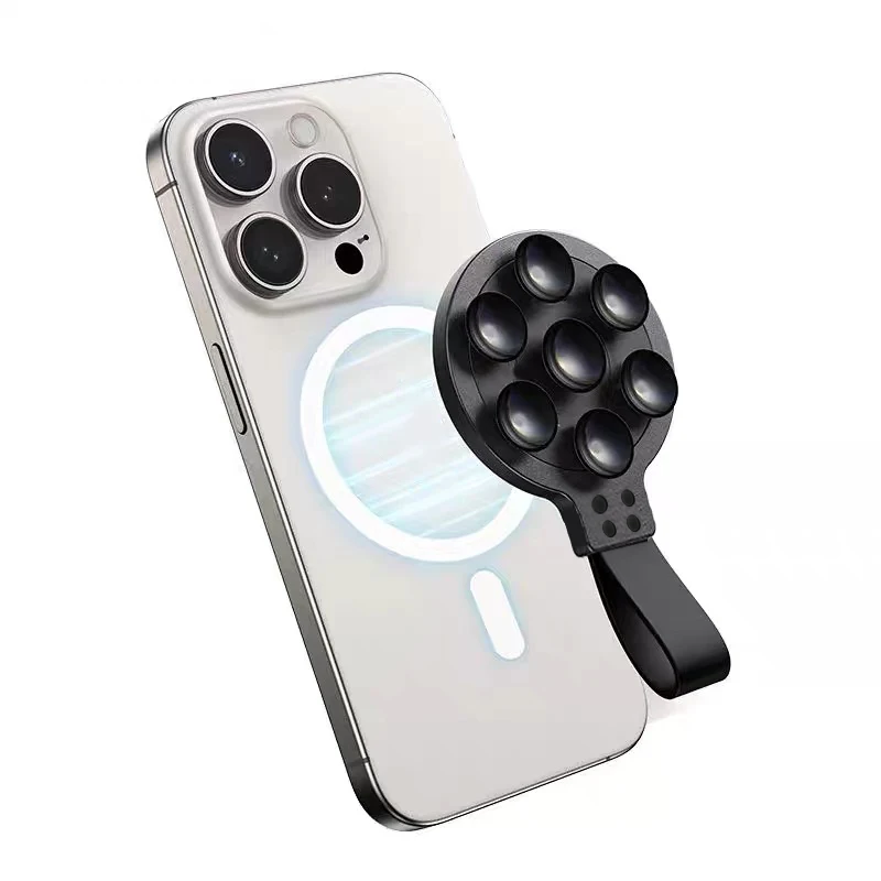 

Magnetic Silicone Suction Cuap Phone Mount For Apple Iphone IPHON Silicone Adsorption Phone Holder Stand Secure Grip Kickstand