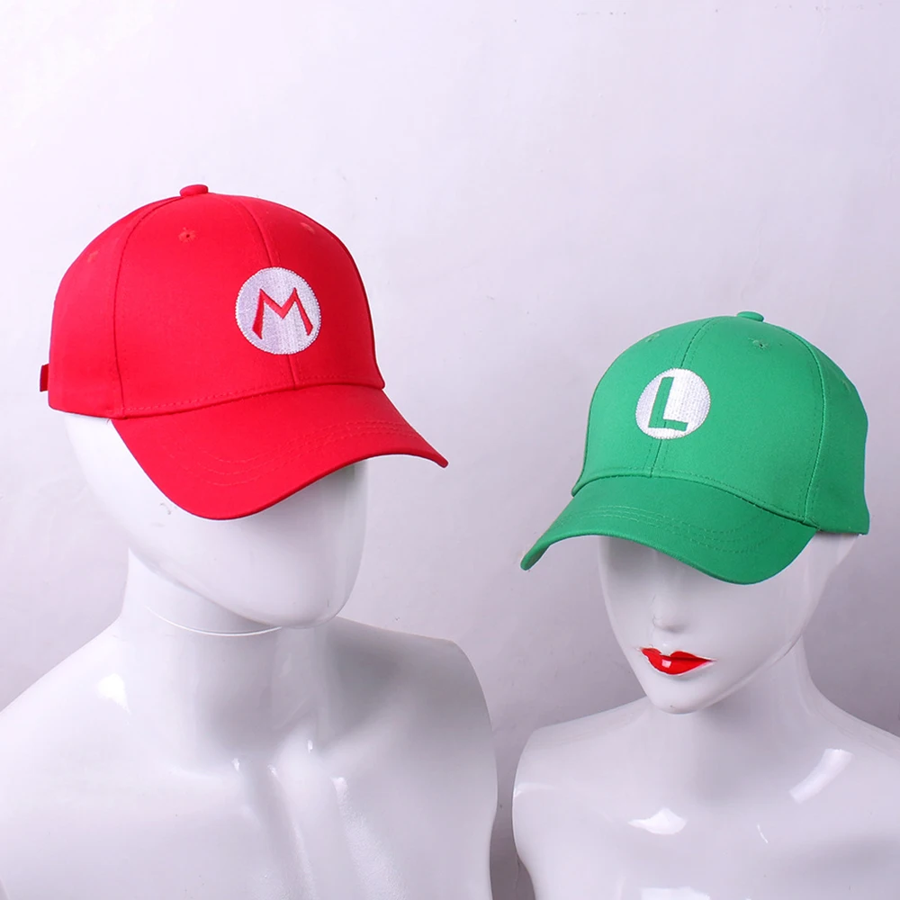Anime Super Luigi Bros Sun Hat Game Cartoon Cosplay Adjustable Baseball Cap Accessories Party Props