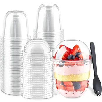 Plastic Dessert Cups Lids 1