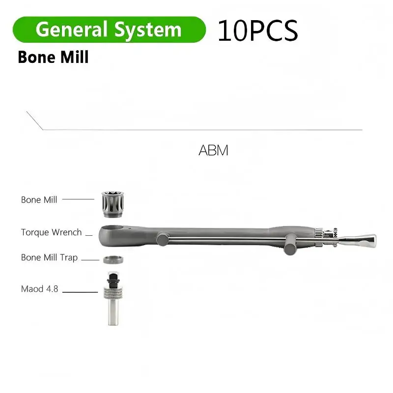 Dentaler Universal-Implantat-Drehmomentschlüssel 10-teiliges Schraubendreher-Set, Ratschenklick-Typ 15-60Ncm, Prothetik-Kit Zahnarztmaterial Werkzeuge