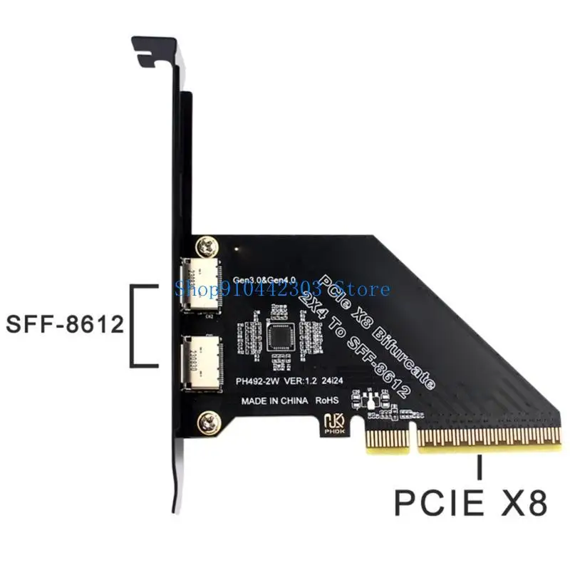 652F PCIe 4.0X8-Oculink SFF 8611 8612 호스트 어댑터 확장 최적화된 스토리지를 위한 외부 솔리드 디스크 그래픽 카드