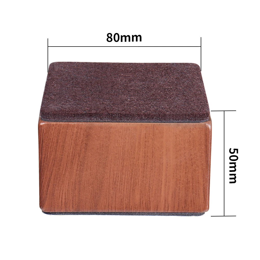 Set of 4 Metal Furniture Heightening Risers and Floor Protectors