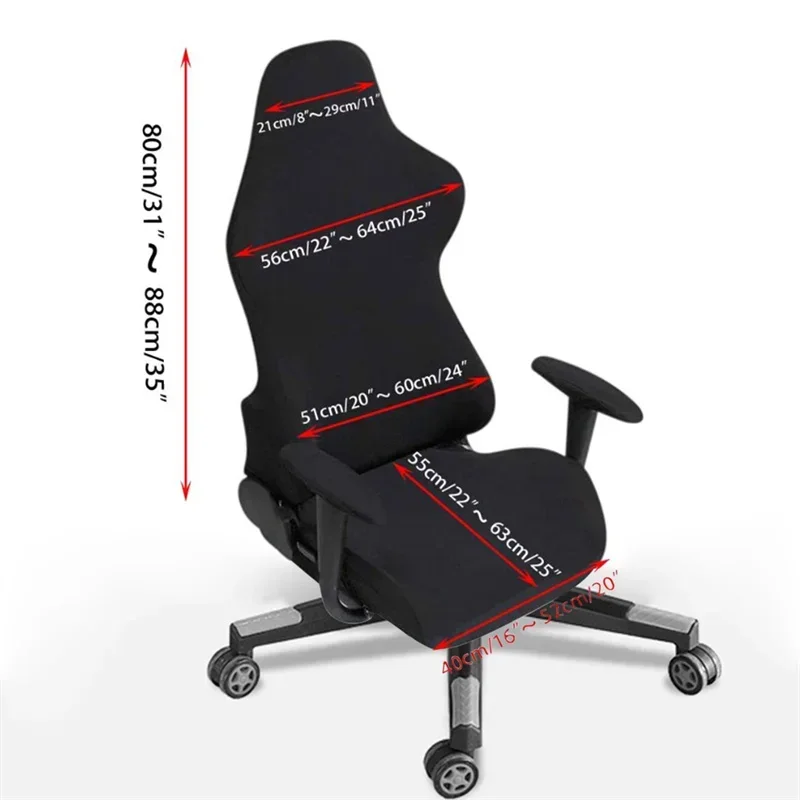 1 Set Spandex Office Chair Cover Elastic Gaming Chair Covers Jacquard  Computer Chairs Slipcover Seat Case for Armchair Protector