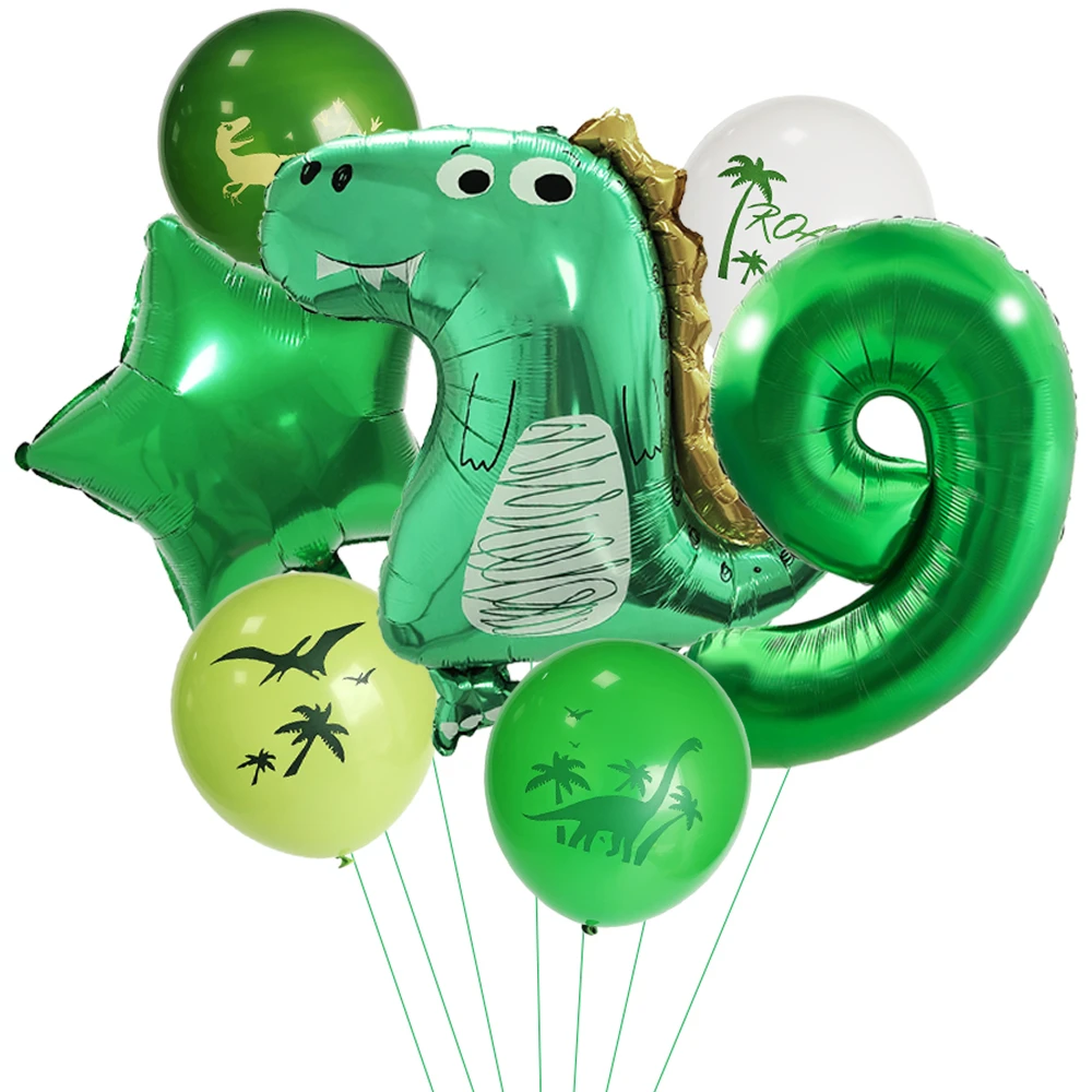 Dinosaurier-Party-Luftballons 1 2 3 Jahre Dinosaurier-Geburtstags-Nummer-Luftballons Junge Wilde Tiere Baby-Shower-Party-Dekorationen – Detail 10
