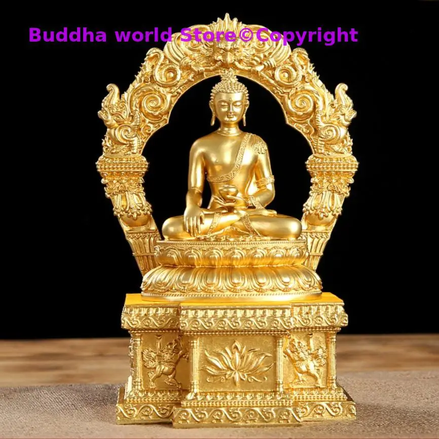 

wholesale buddha Sakyamuni Omnipotent Tathagata Buddha statue temple altar Worship Copper Mandala Buddha safe health good luck