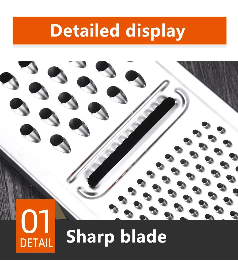 Description Picture 5 of item3 in 1 Multifunctional Grater Stainless Steel Vegetables Potato Cucumber Shredders Slicers Fruit Peeler Innovation Kitchen Tools