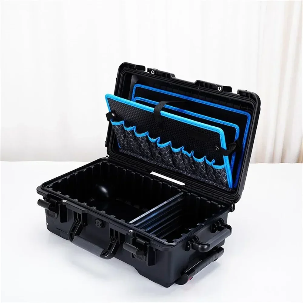 Electrician Tools Chest Organizers Outdoor Hard Case Trolley Pocket Electric Drill Toolbox Garage Toolkit with Wheels Storage 6