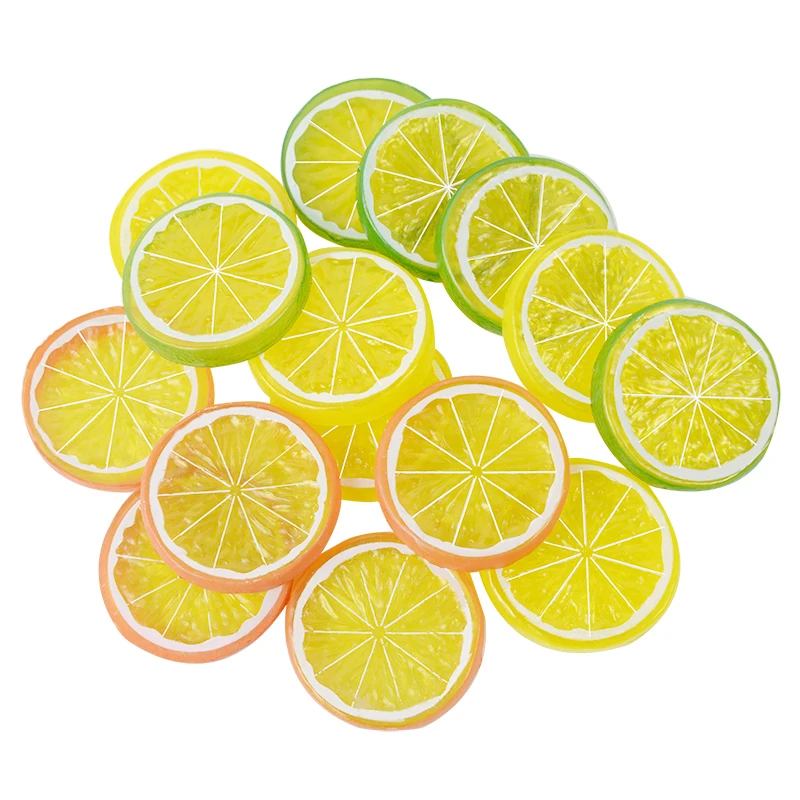 5/10 Pezzi Di Plastica Fette Di Limone Simulazione Di Frutta Artificiale Fette Di Limone Finte Ornamento Decorazioni Per Feste Di Matrimonio Fornitura