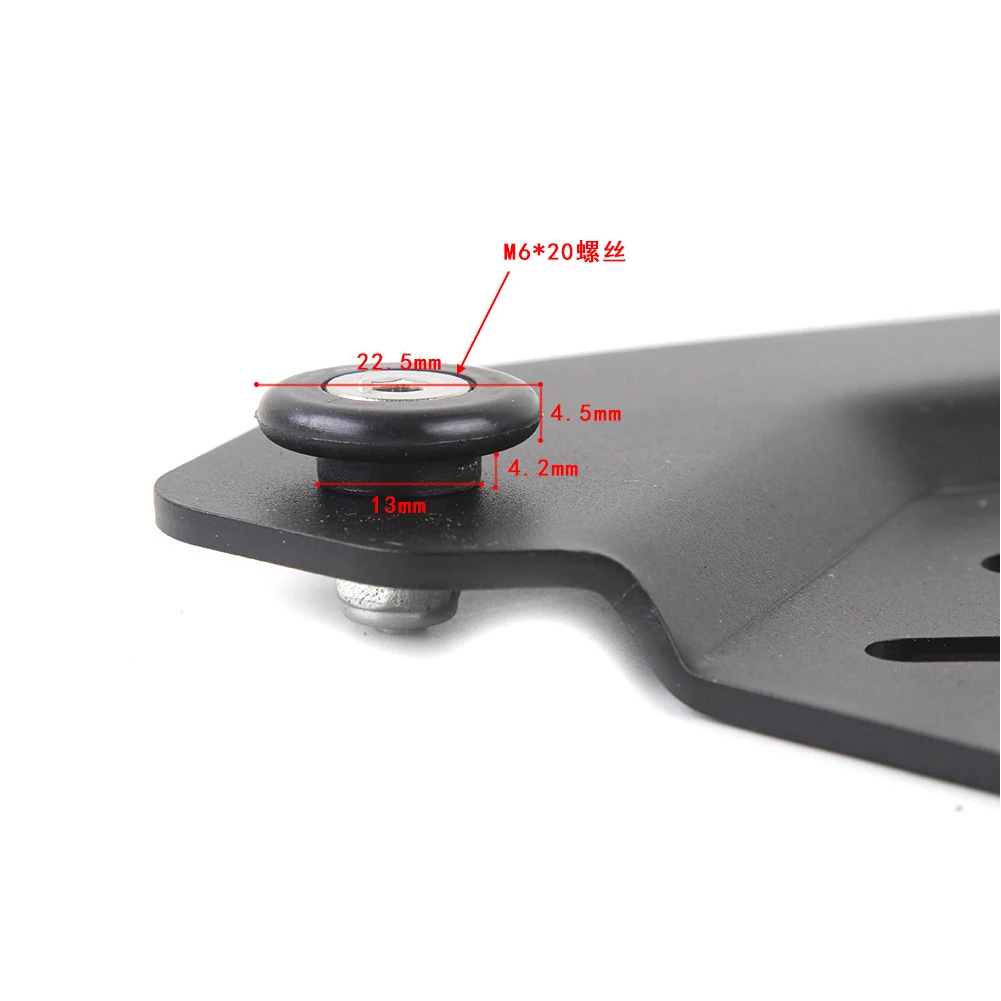

4set/12pc Motorcycle Luggage Bushing Pad Universal Black Top For Storage Box Plastic + CNC Aluminum Alloy