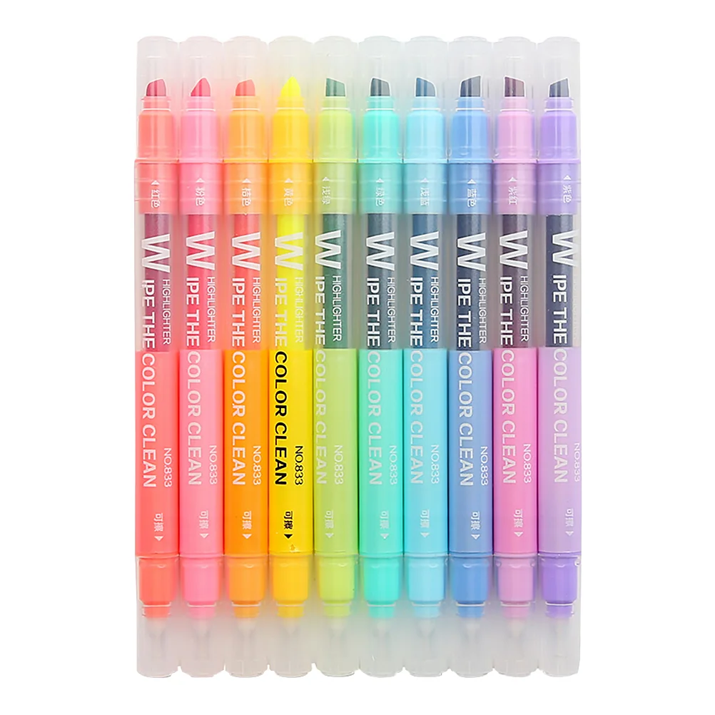 

10Pcs Coloring Markers Set Dual Tips Markers Fine Tip Coloring Marker for Journaling Note Taking Writing Planning Project