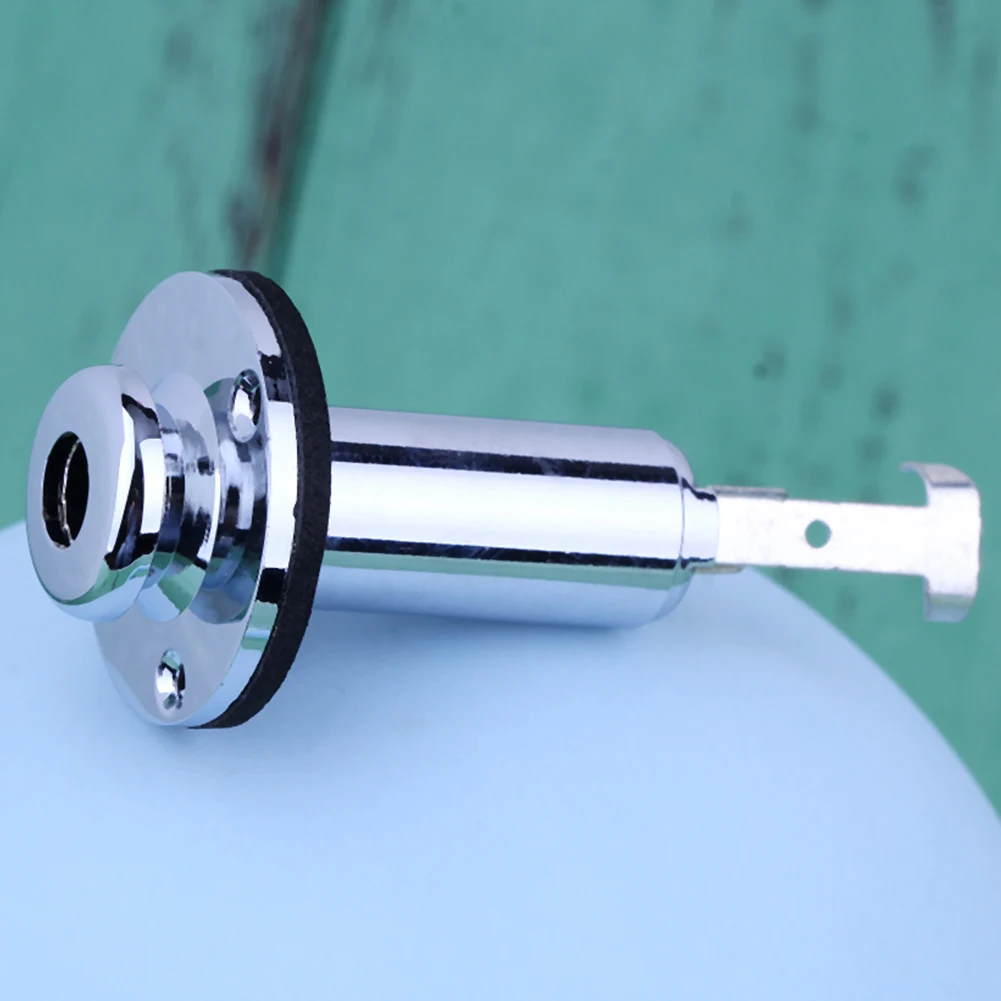 6.35mm 모노 기타 잭 소켓 구리 출력 입력 플러그 소켓(나사 3개 포함) 교체용..